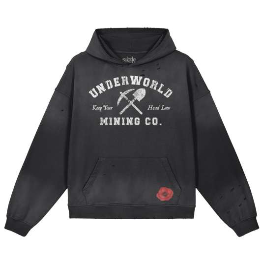 Underworld Mining Co.: Sun Faded Distressed Hoodie