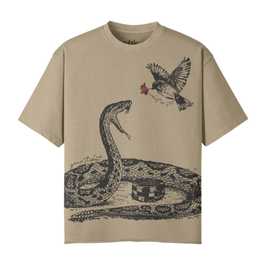 Songbird Vs. Rattlesnake: Raw Hem T-Shirt